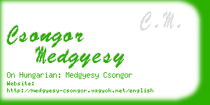 csongor medgyesy business card